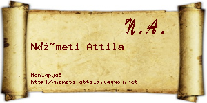 Németi Attila névjegykártya